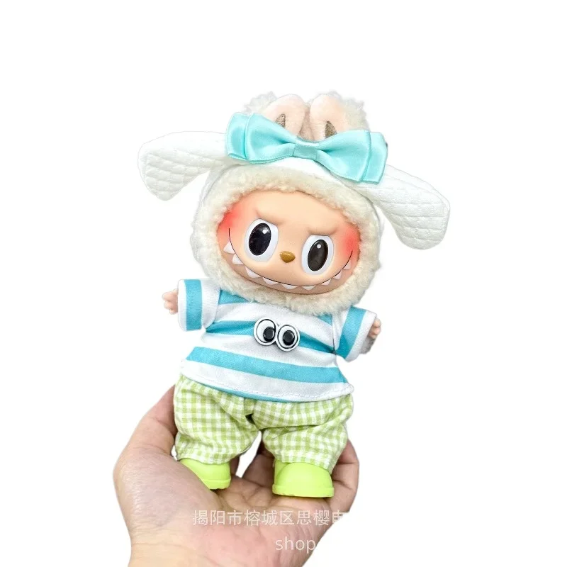 ل 17 سنتيمتر V1V2 لابو دمية فستان جديد فستان وسراويل مجموعة دمية دمية استبدال الملابس