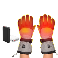 Winter Velour Heating Hand Warmer Heater Outdoor Sports Hunting Hiking Skiing Ski Heated Gloves Rechargeable Lithium Battery