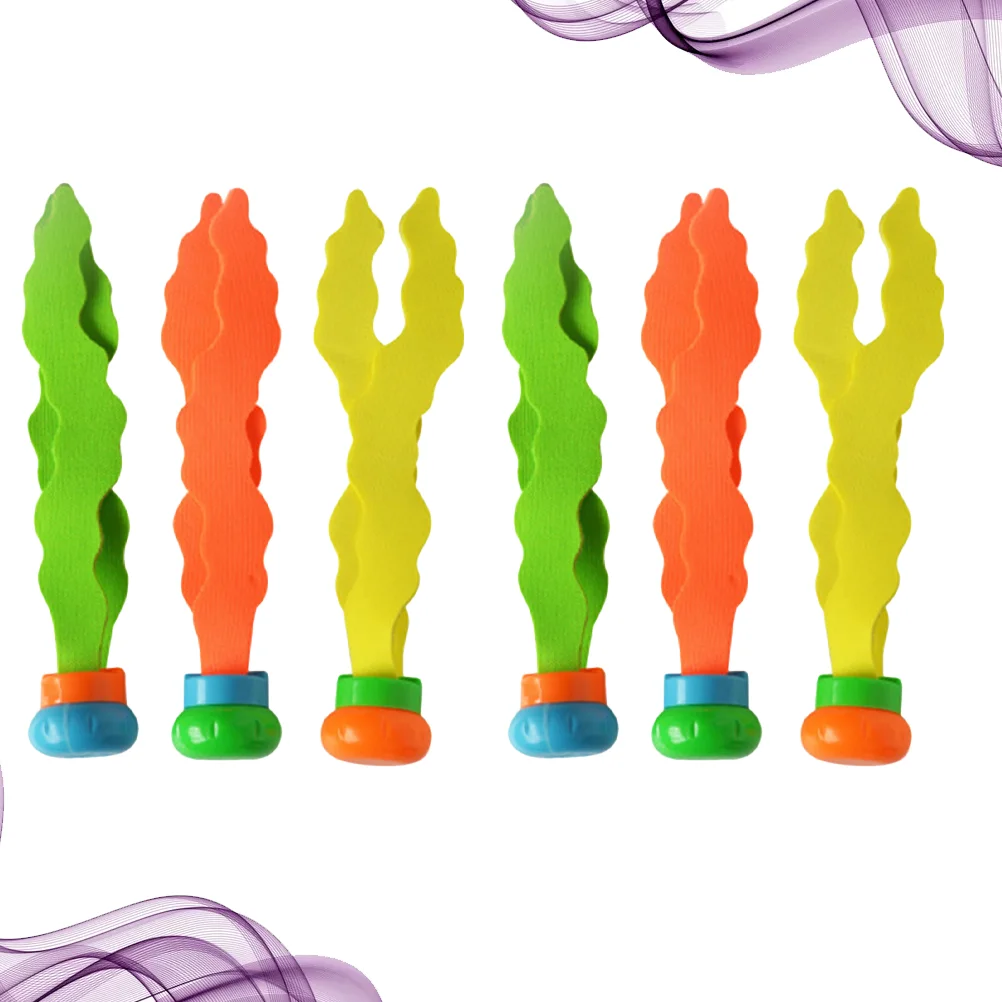 

6 Pcs Child Underwater Toy Seaweed Sports Summer Treasure Chest Outdoor Shape Diving Colorful