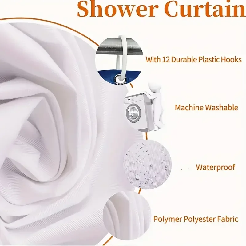 Fashion 3D Rose 1ps Shower Curtain with 12 Hooks Set Waterproof Fabric Bath Decoration With Hooks Bathroom Curtains