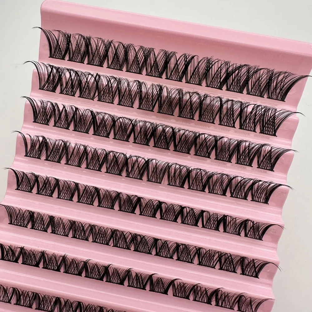 Fake Eyelash New Feather Fan Segmented Single Cluster Self Grafting D-Curved Vacation Eyelashes