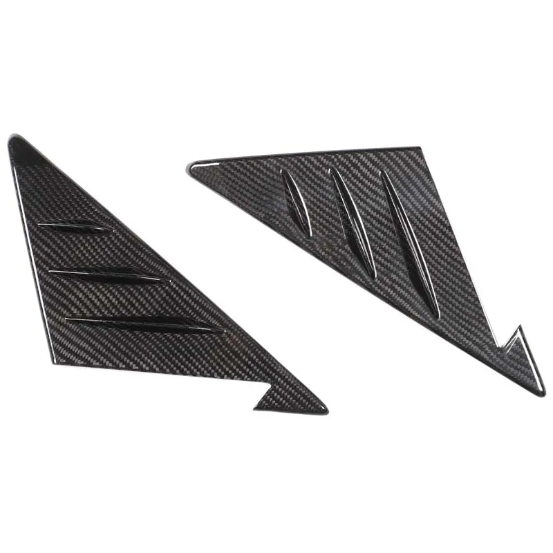 

For Nissan 350Z Z33 2003+Real Carbon Fiber Auto Accessories Car Front A-Pillar Louver Triangular Frame Cover Decorative Sticker