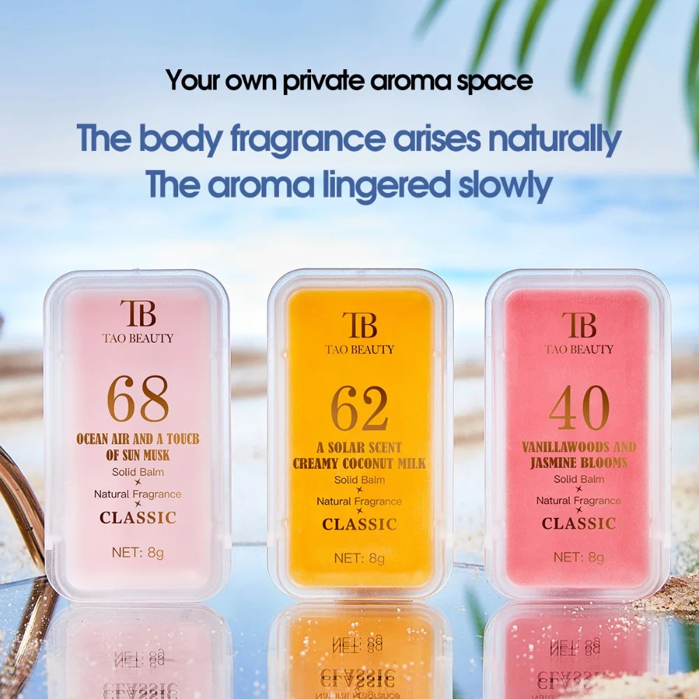 3Pcs Fruit Aroma Solid Perfume Balm Box Set Romantic Long Lasting Body Fragrance Men Women Portable Solid Perfume Deodorant Gift