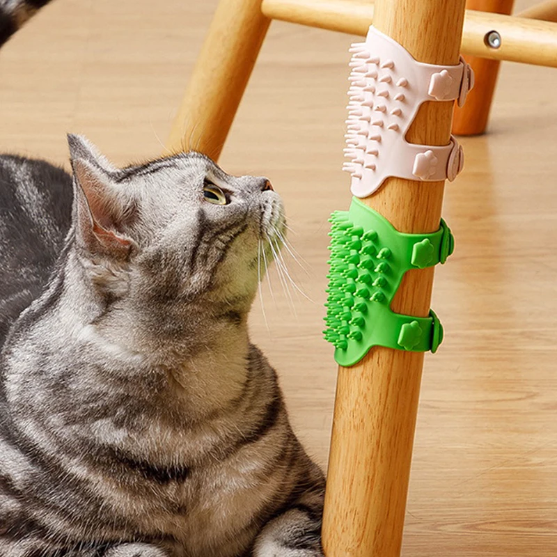 Pet Cat Hair Removal Massage Comb Cats Scratching Rubbing Brush Kitten Grooming Self Cleaning Wall Corner Cat Scratcher Combs