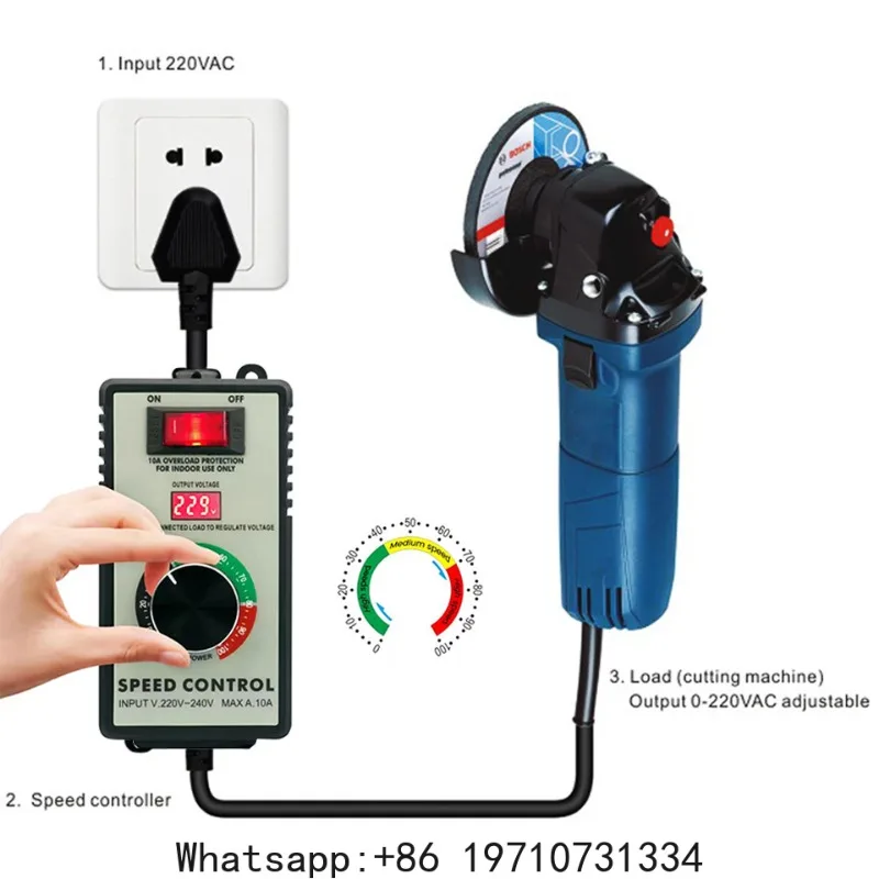 4000W 110/220V Angle Grinder Governor Speed Controller Switch Electric Router  Drill Polish Grinder Variable Voltage Regulator
