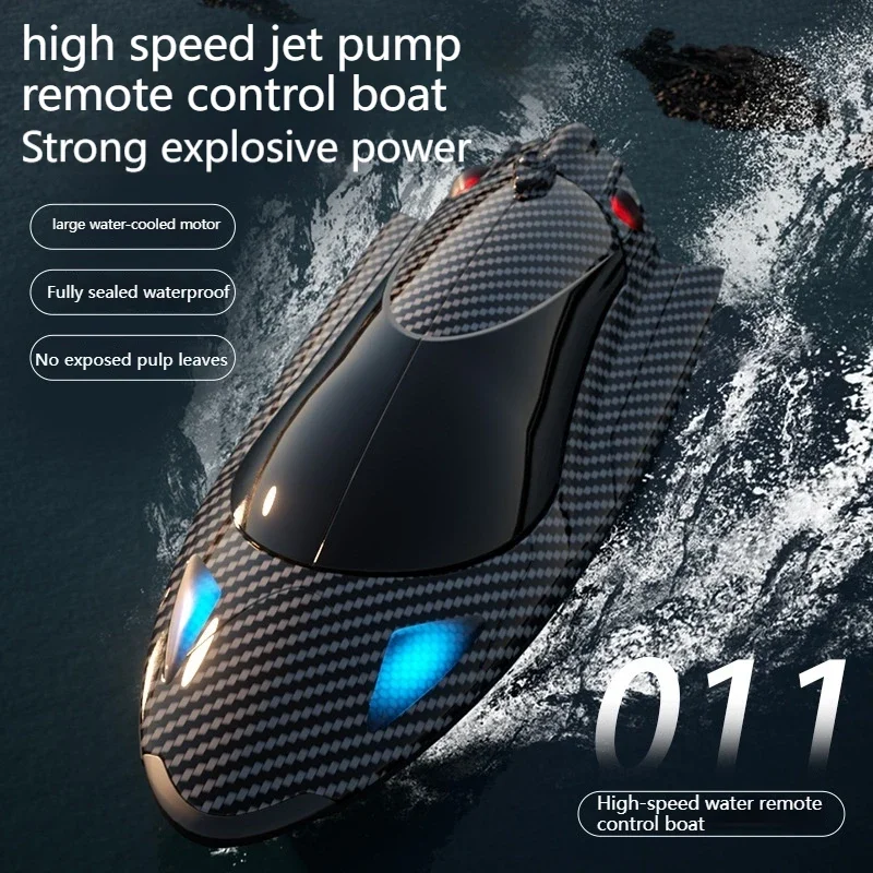 Fy011 New 2.4g Adult Children Electric Speedboat Racing Water Toy Boat High-speed Turbojet Remote Control Boat Christmas Gift