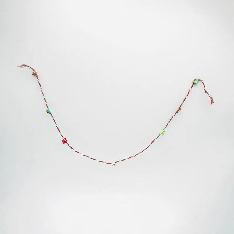 

2Pcs Dollhouse Mini Colorful Rope Decoration Gift Hanging Piece Home Decoration Christmas Tree DIY Accessories Pendant