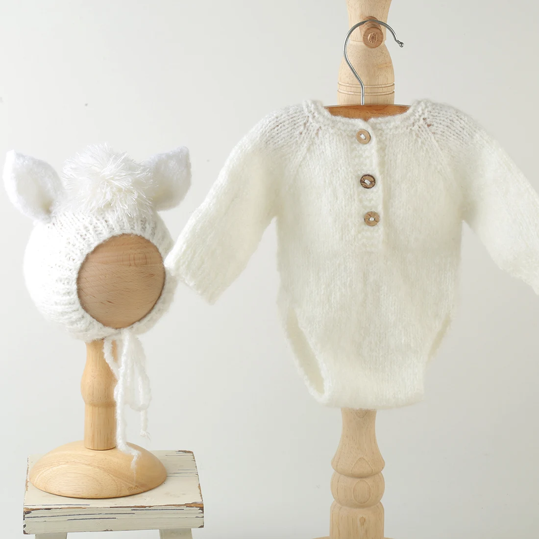 

Вязаные костюмы лошади, реквизит для фотосъемки новорожденных, детский комбинезон и набор игрушек, вязаный детский комбинезон, предметы для фотосъемки