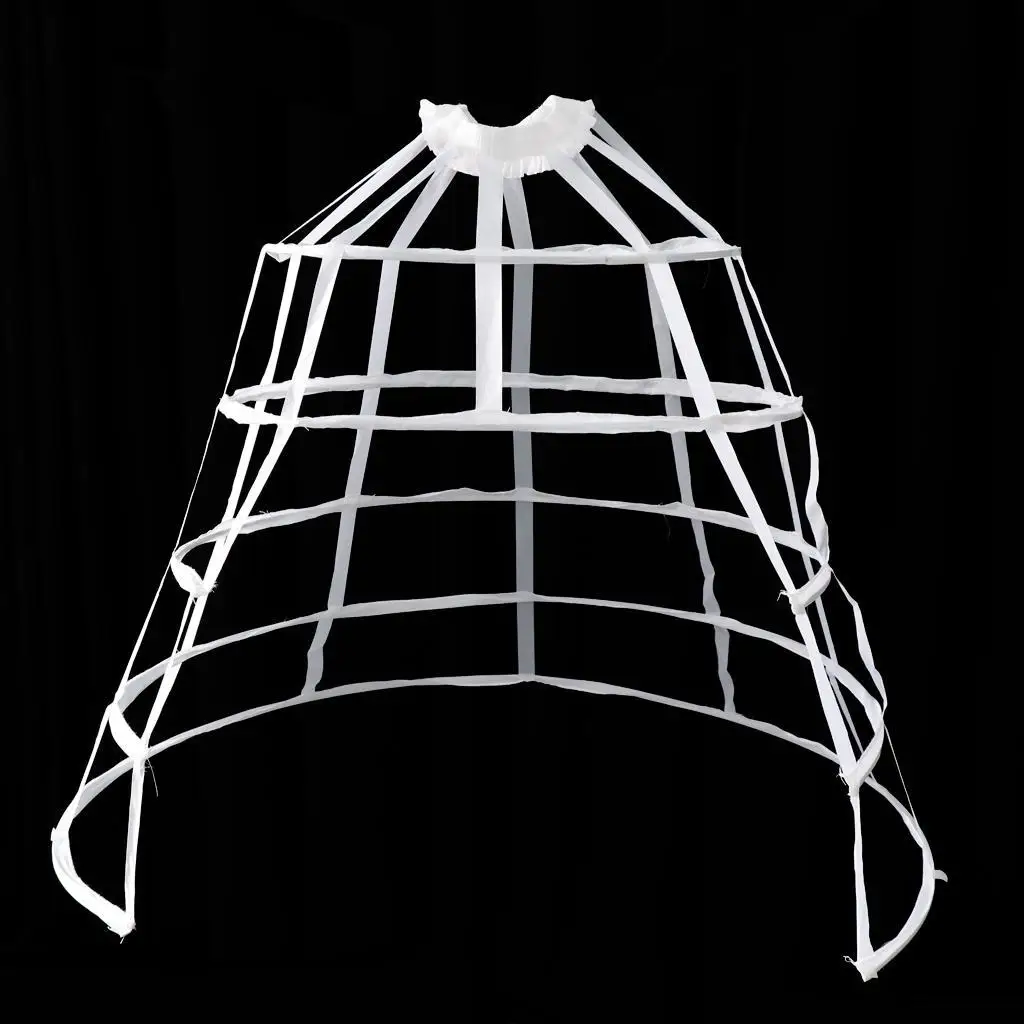 Adjustable Waist Bridal Skirt Hoop Cage Petticoat Steel Ring for Flower Girl Prom and Theatre Use