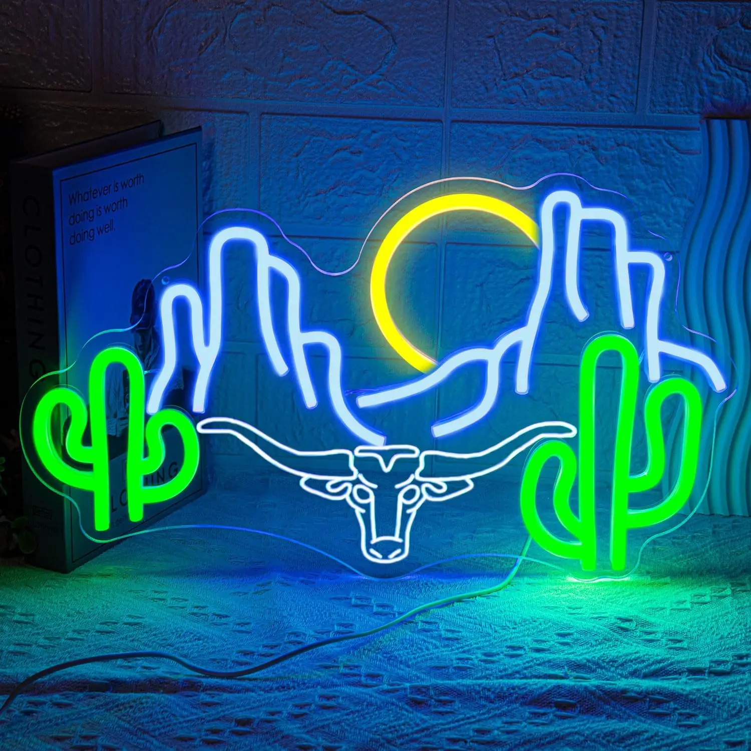 

Western Neon Sign Dimmable Sunset Neon Lights for Beer Bar Pub Bedroom Man Cave Game Room Decor Aesthetics Draw Birthday Gifts