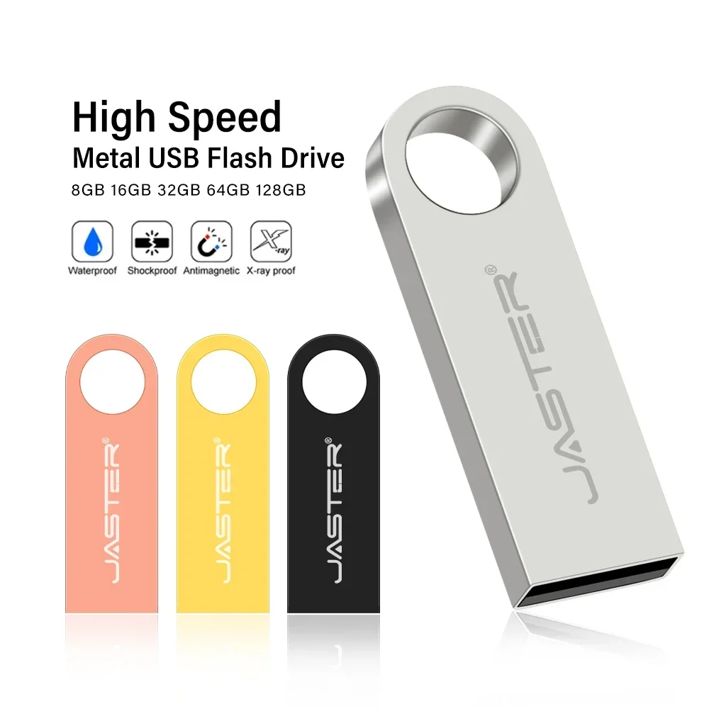 Hochgeschwindigkeits / Memoria-Flash-Laufwerk 8GB 32GB Pen drive 128GB 64GB wasserdichtes USB-Stick Flash USB 2.0 Metall Stick