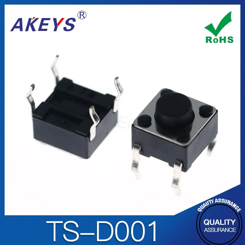 TS-D001 Touch the key switch 6 * 6 plug-in four pin in-line color switch and reset the electromagnetic oven button