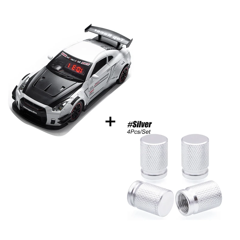 1SET  Car Alarm Clock, Diecast Toy with LED Headlights,Engine Sound Effects and Digital Clock,Best Bedroom Decor and Wake-Up view 5