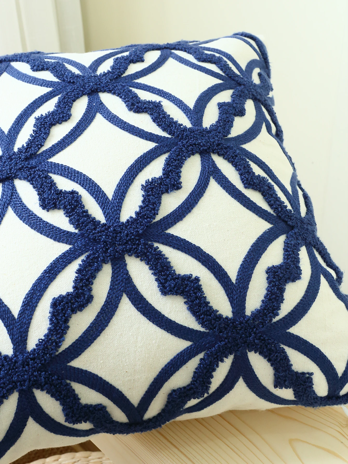 1pc Solid color geometric pillow cover cushion cover three-dimensional cushion cover embroidery headboard sofa pillow cover