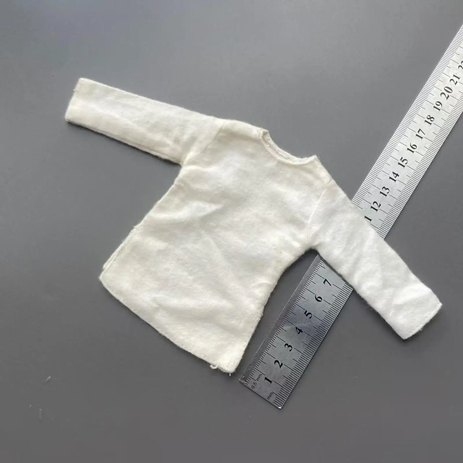 1 6 Scale Female Action Figure Doll Clothes White Long Sleeve Shirt Miniature Fashion Top for Dolls Accessories and Collectors