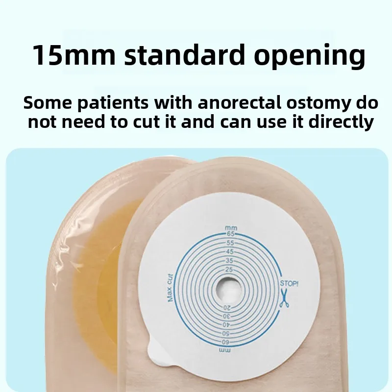 Portable Adhesive One Piece Fistula Anal Bag Open Type Pocket Care Toilet Bags 10 Pieces