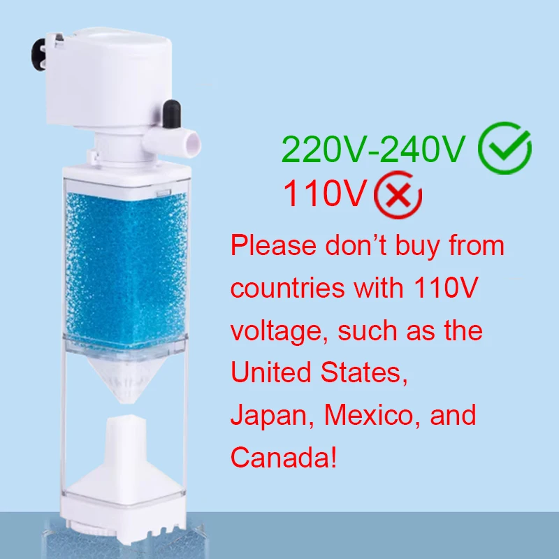 Aquarium-Filterpumpe Fischbecken Tauchbare Luft-Sauerstoff-Belüfterpumpe Interne Wasserpumpe 220V Anti-Rückfluss-Wasserpumpe Wellenerzeuger ﻿
