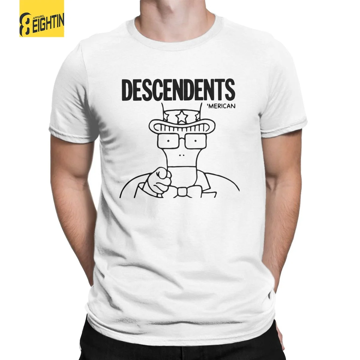 Crazy Yes You Descendents Nofx Guns T-Shirt Men Crewneck Cotton T Shirts Short Sleeve Tees Graphic Printed Tops