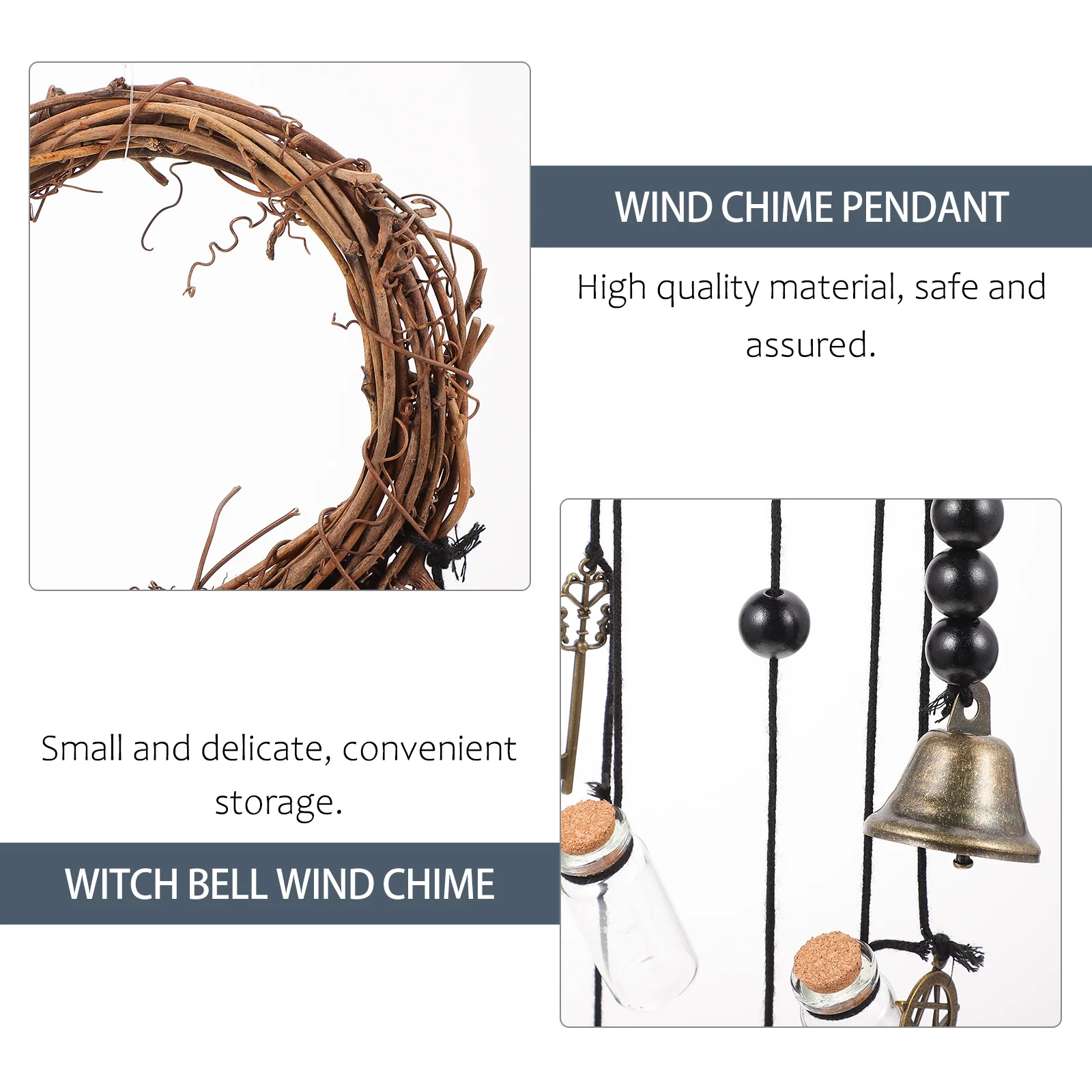 

1Pcs Bohemia Wind Bell Witch Bell Home Hanging Decor Door Balcony Garden Decorative Pendant Outdoor Yard Window