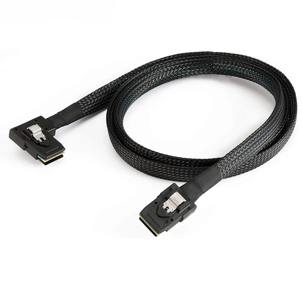 Internal High‑Speed Mini‑SAS 36Pin SFF‑8087 Cable Straight‑Head to Left Angle SFF‑8087 for Server HDD SSD RAID