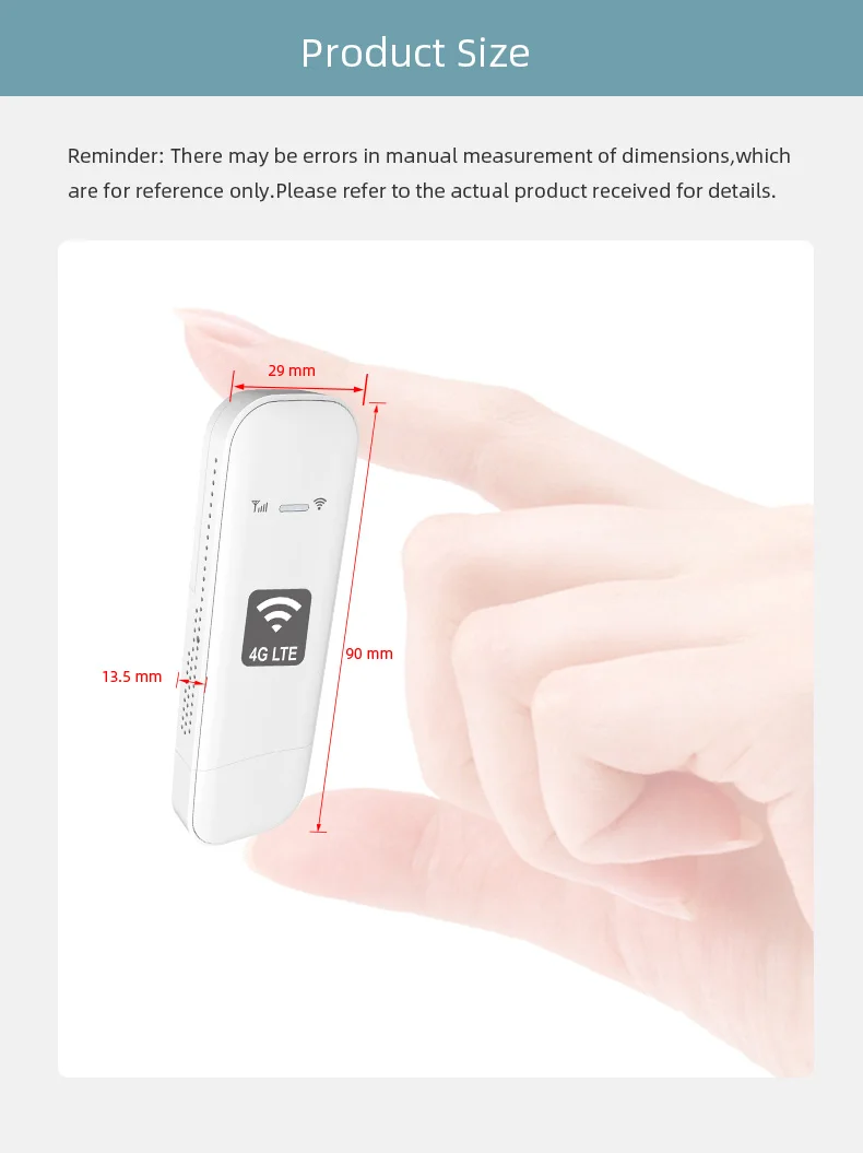 4G WiFi Router Micro SIM Card Portable Wifi LTE USB 4G Modem Pocket Hotspot Antenna WIFI Dongle USA version  B2/4/5/7