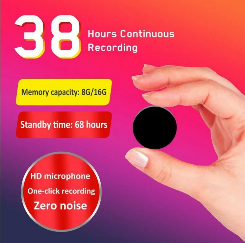 Digital Voice Recorder Professional HD Noise Reduction HIFI MP3 Player Long Distance Digital Audio Recorder