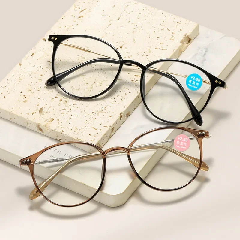 Bifokale Lesebrille Frauen Progressive Multifocus Ultraleicht Presbyopie Brille Männer Runde Anti Blau Licht Brillen 0 Bis + 400 – Detail 4