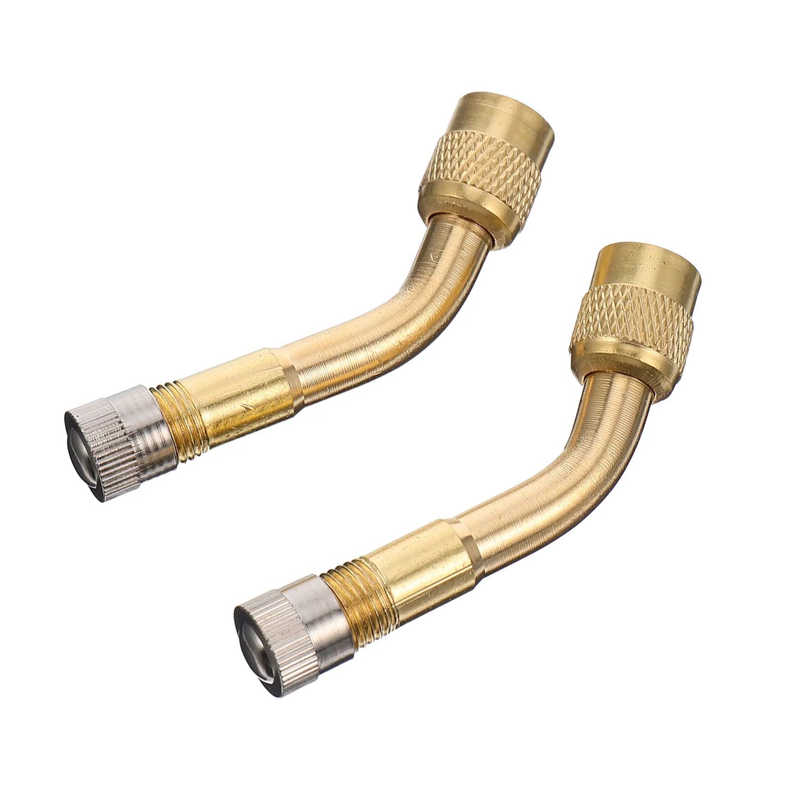 2Pcs 135 Degree Metal Stem Extension Rod Universal Valve Adapter for Car Motorcycle Tyres Increases Life of Original