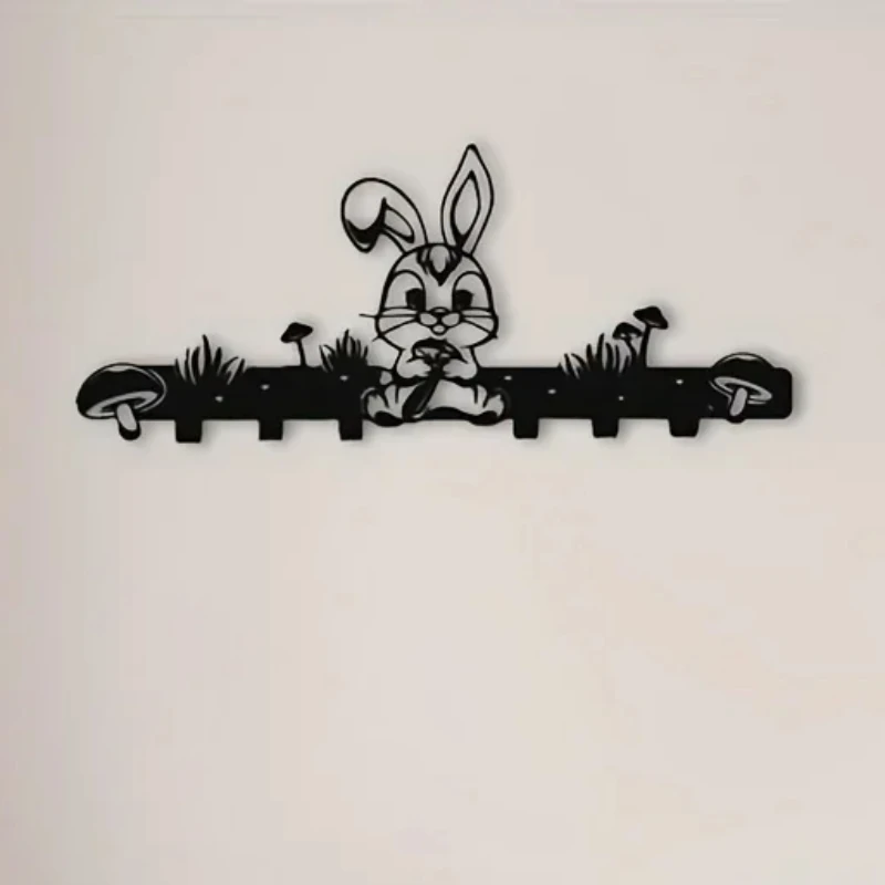 

Rabbit Key Hooks Key Holder For Wall Kids Coat Rack With Bunny Design, Wall Hooks Storage rack,Metal Wall Hanger