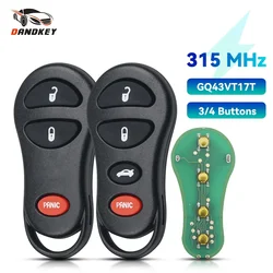 Dandkey 3/4 Button Remote Car Key Fob 315Mhz per Jeep Dodge 2002 2003 2004 2005 Caravan Dakota Durango Chrylser muslimah