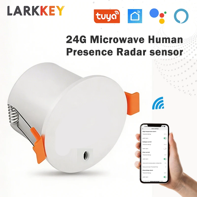 Sensor de Presença Humana Tuya ZigBee 24G mmWave com Detecção de Movimento e Estático, Sensor de Luminância e Distância para Automação Residencial Smart Life