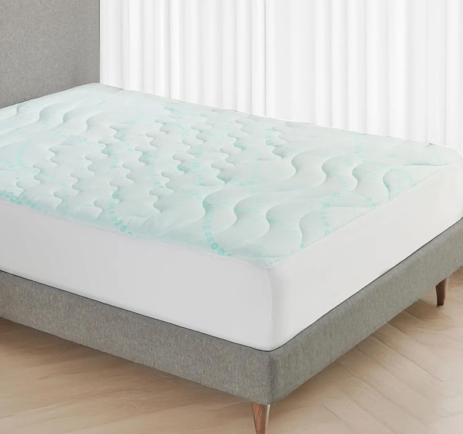 

Mattr Pads Queen Size, 3-Zone Cooling Soft Non-Slip Quilted Mattr Pad Queen Size Bed, Deep Pockets Fit 8-20 H