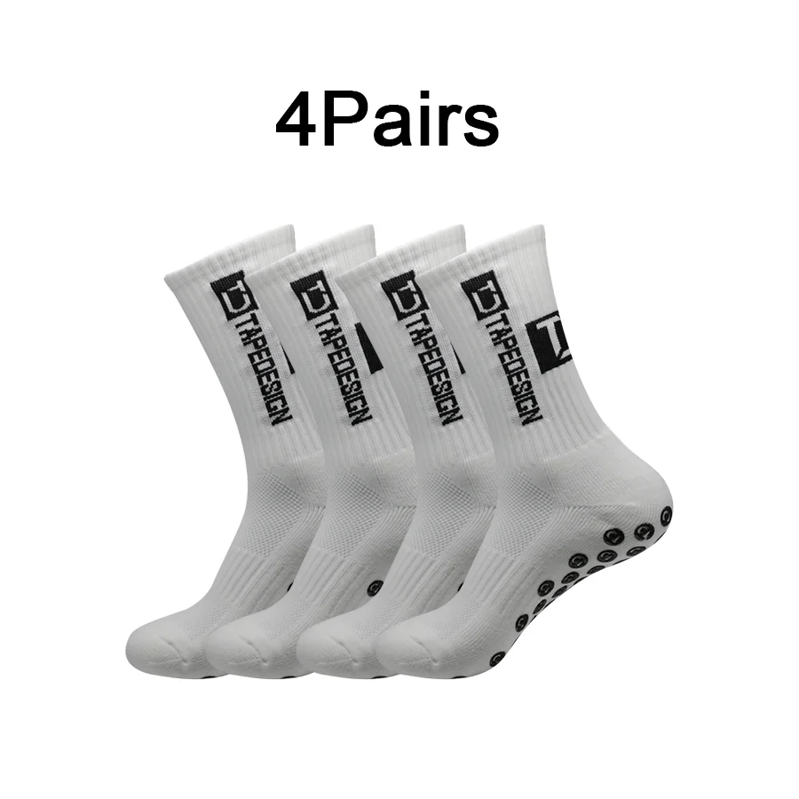 4 Pairs Anti-slip Soccer Men New Outdoor Sports Grip Football Socks Running Cycling Hiking Women Yoga Soccer Training Socks