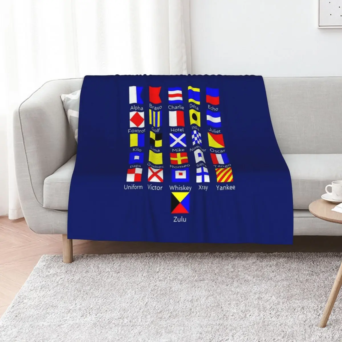 Sailing Nautical Signal Flag Alphabet Throw Blanket Sofas Luxury St Personalized Gift Baby Quilt Luxury Blankets