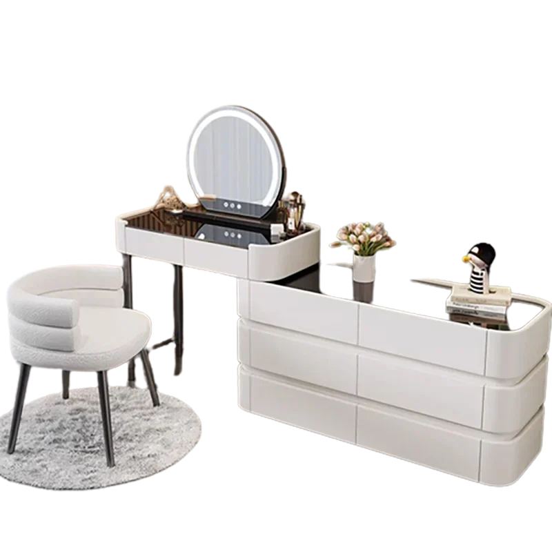 Girls Dressing Makeup Vanity Table Drawer Mirror Bedroom Women Dresser Stand Storage Cabinet Coiffeuse De Chambre Furniture