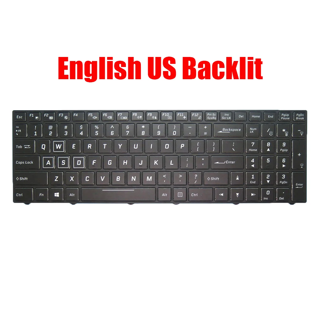 

Laptop Keyboard For Sager NP8370 NP8372 PA71HP6-G PA71HS-G English US Black With Backlit New