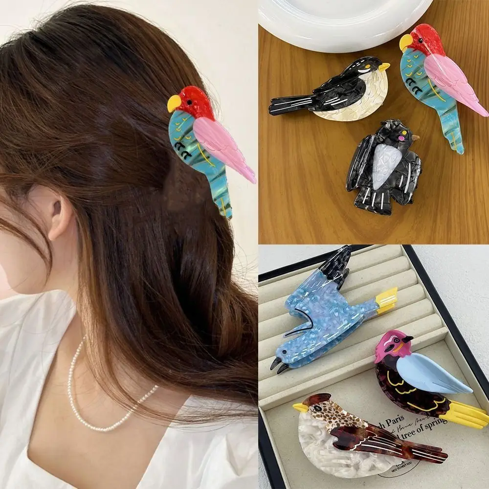 Cute Cartoon Animal Shark Clip Woodpecker Creative Acetic Acid Hair Claw Korean Style Headwear Swallow Bird Hair Claw Girls