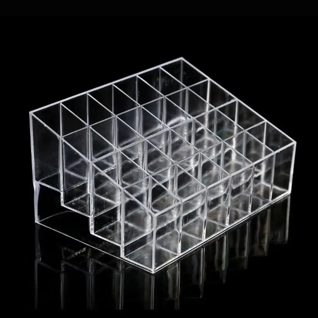 

New 24 Grid Lipstick Stand Case Makeup Organizer Storage Box Lipstick Display Stand Holder Cosmetic Jewelry Organizer Box