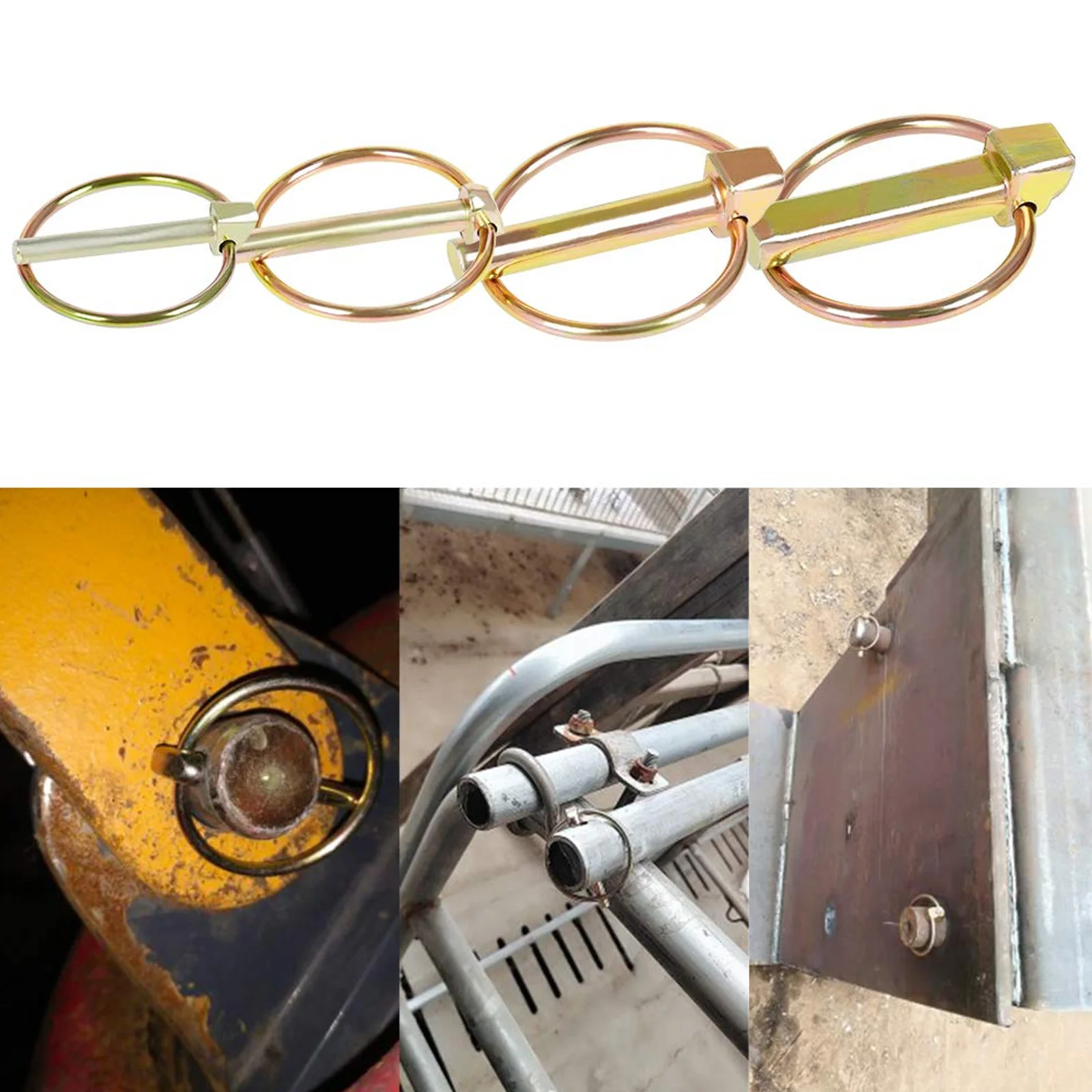 

10Pcs Safety Locking Pin Heavy Duty Zinc Plated Lynch Pin Fastener Trailer Hitch Shaft Lock Secure Trailer Hitch Lock