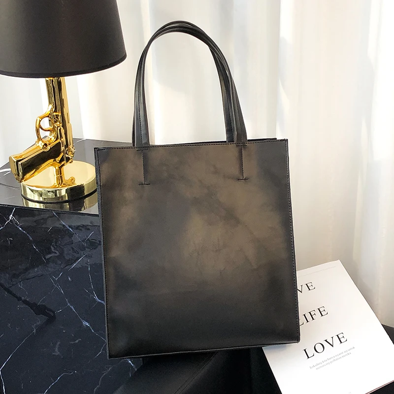 Minimalist Leather Briefcase Casual Single Shoulder Handbag Business Document Bag for Men Fashionable Korean Brand CzarKabaiou