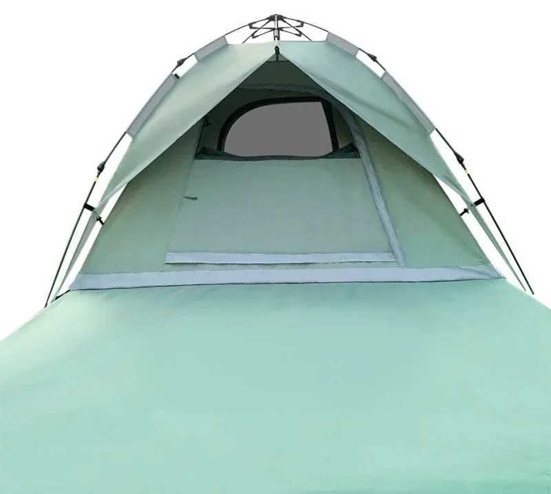 Portable double-layer picnic camping tent, 4-6 person quick opening automatic outdoor rain, wind, and waterproof canopy