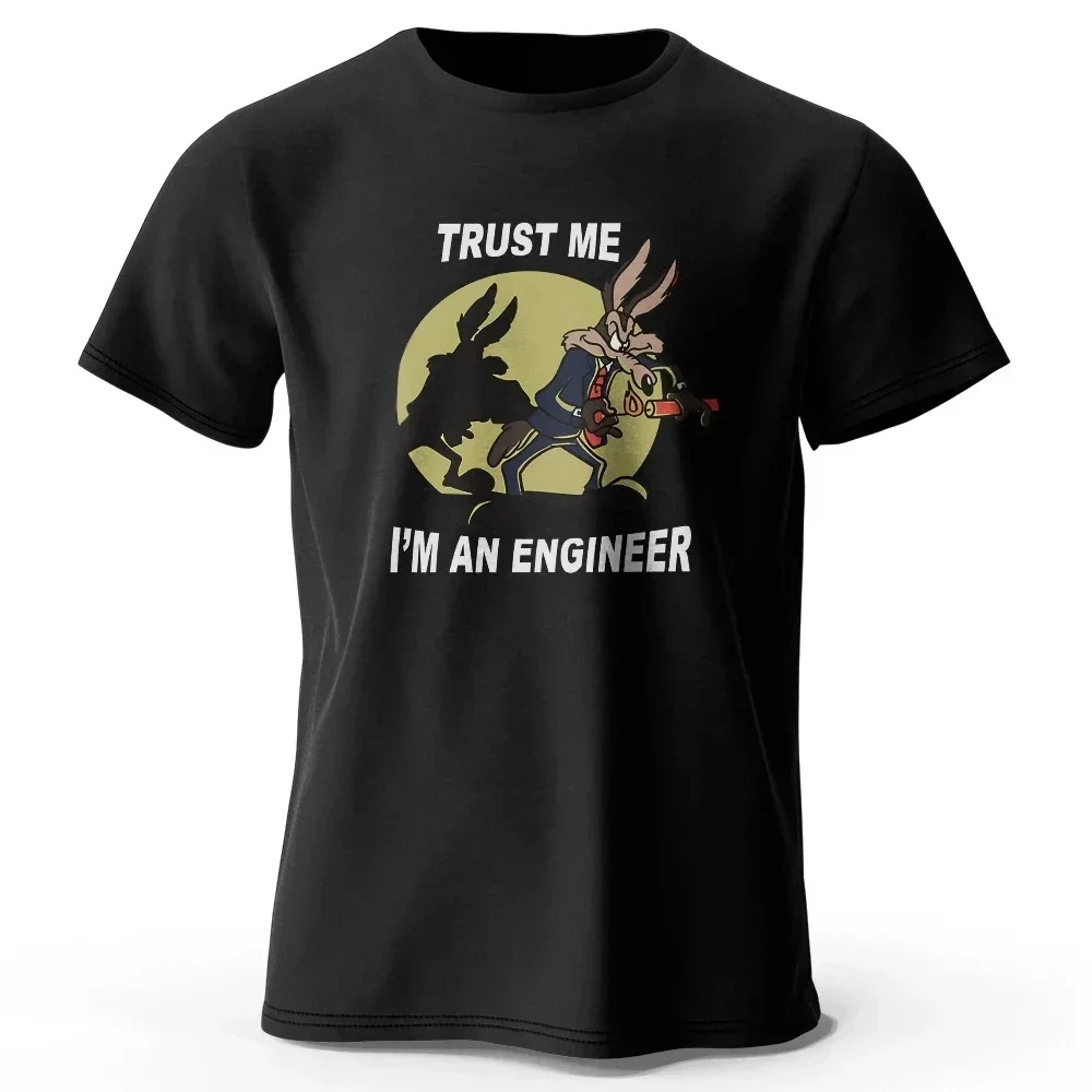 T-shirt drôle classique Y2k imprimé « Trust Me I Am an Engineer » 100 % coton pour hommes et femmes, vêtements de sport, hauts, t-shirts graphiques 62466