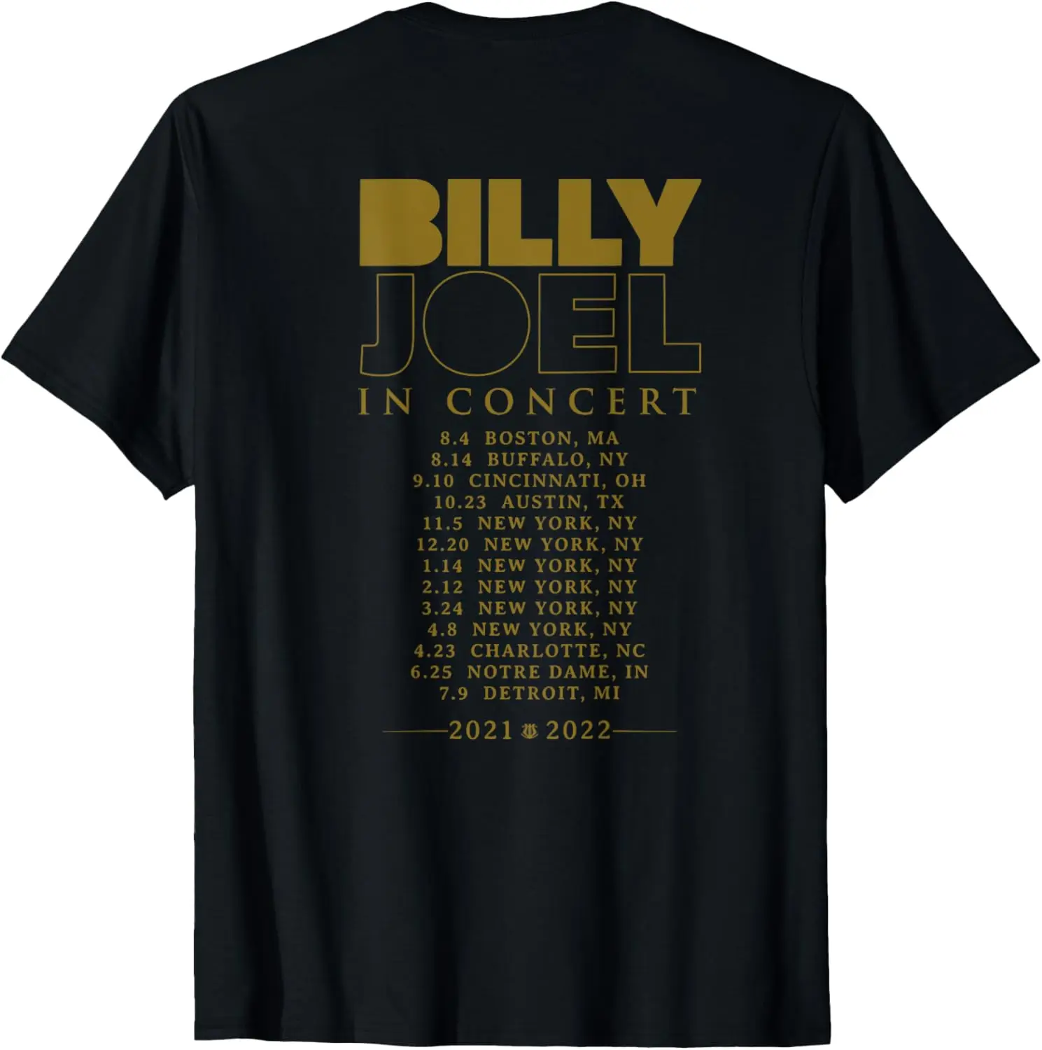 Billy Joel - In Concert 2021 2022 T-Shirt