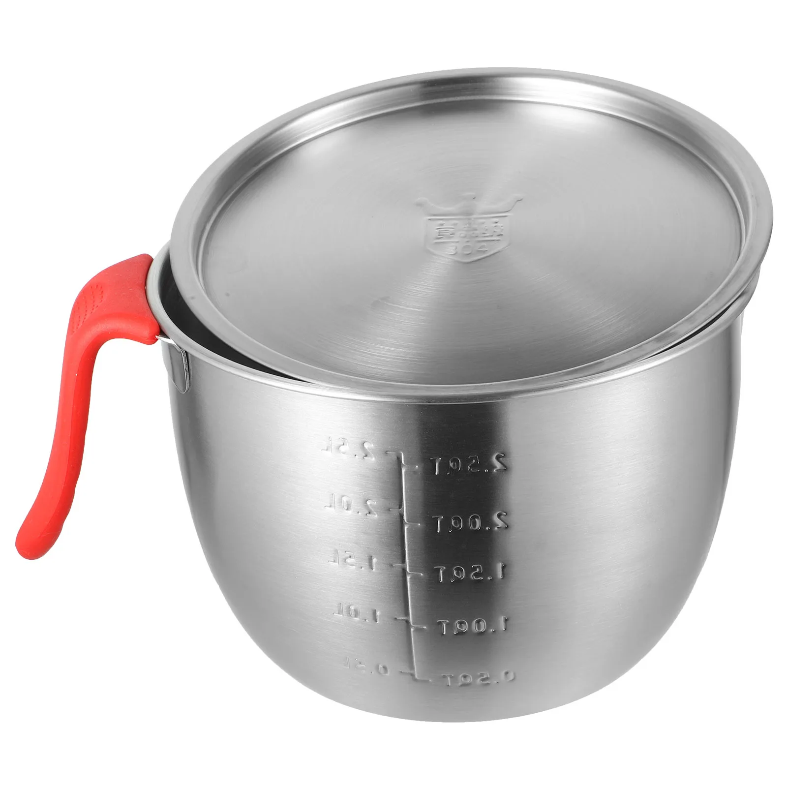 

1Set Stainless Steel Mixing Bowl Salad Bowl Lid Handle Multi-Functional Kitchen Gadget Egg Beating Container Whip Cream