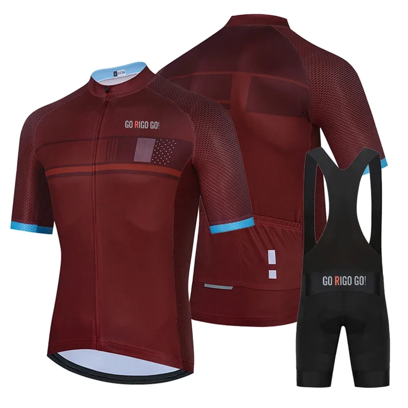 Go Rigo Go 2024 Men Short Sleeve Jersey Sets Ropa Ciclismo Hombre Summer Cycling Clothing Triathlon Bib Shorts Suit Bike Uniform