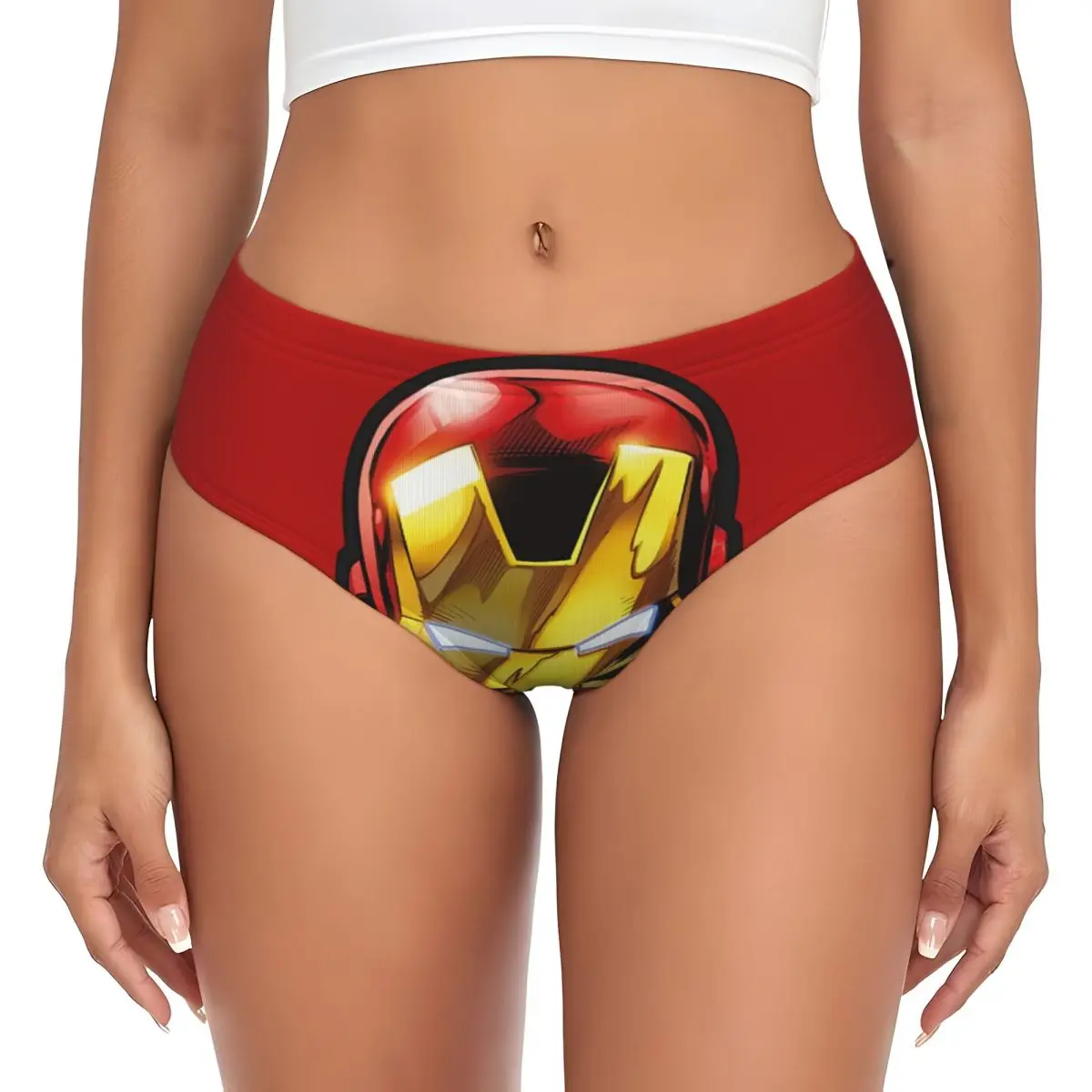 مخصص الرجل الحديدي Marvel Film سراويل داخلية قصيرة المرأة تمتد الملابس الداخلية