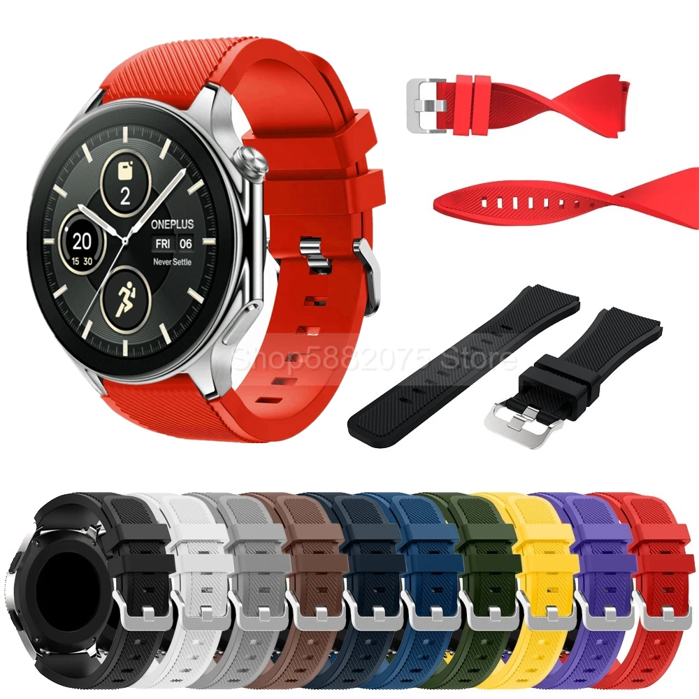 22mm Silicone Strap For OPPO Watch 4 Pro X Realme Watch S Smart Watch Band For OnePlus Watch 2 46mm Sport Bracelet Accessories