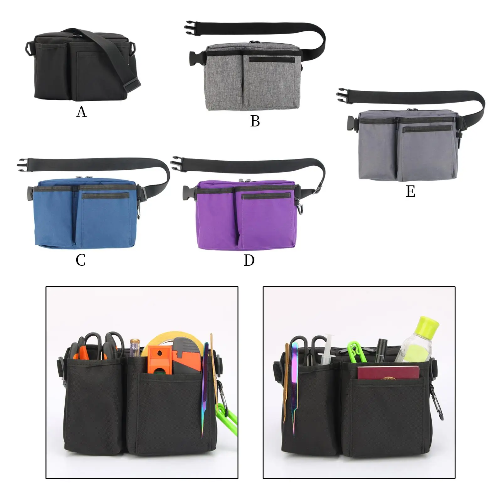 調節可能なストラップ付きナースファニーパック、ウエストバッグ、ヒップバムバッグ、ペン、テープ、アウトドア