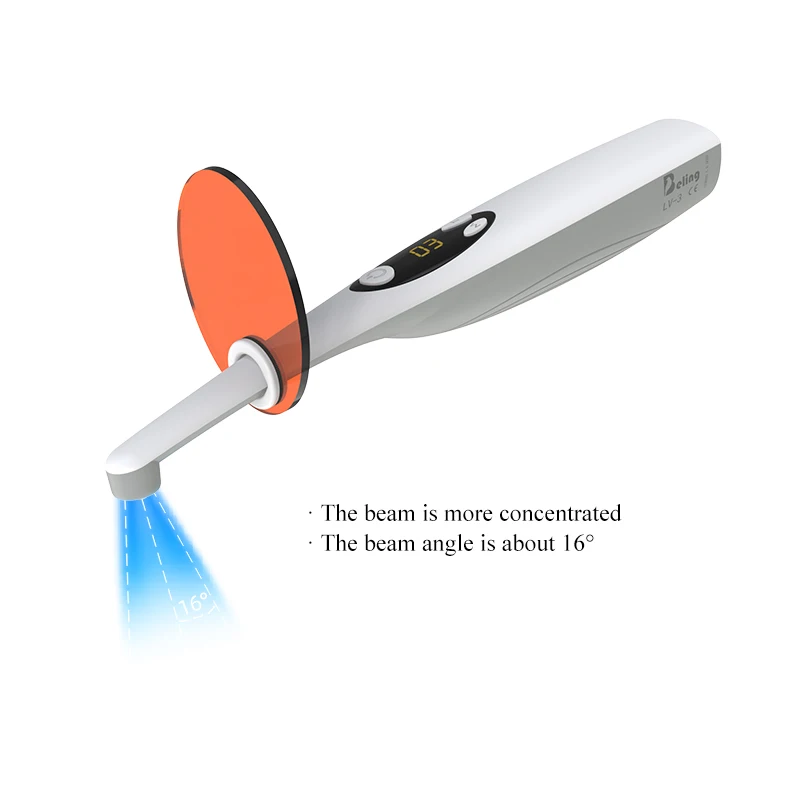 Dental Curing Light Dental Photopolymerize Cordless LED 3S Resin Cure Lamp Orthodontics Dentistry Polymerize 2200mW/c㎡