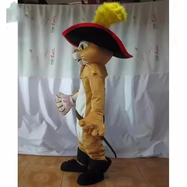 Der gestiefelte Kater, Katzen-Maskottchen-Kostüm, Party, Karneval, Cosplay-Kostüme, grüne Monster-Maskottchen-Kleidung, Erwachsene, Halloween-Auftritte